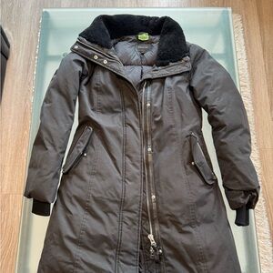 Mackage Black Puffer Coat with Shearling Collar